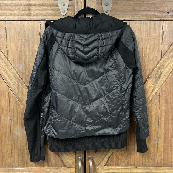 Smartwool Hybrid Nylon/Wool Zipper and Snap Closure Hooded Jacket Size Medium - Picture 4 of 7